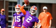 Clemson holds first practice in pads